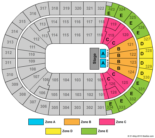 Enterprise Center Concert House Zone Seating Chart